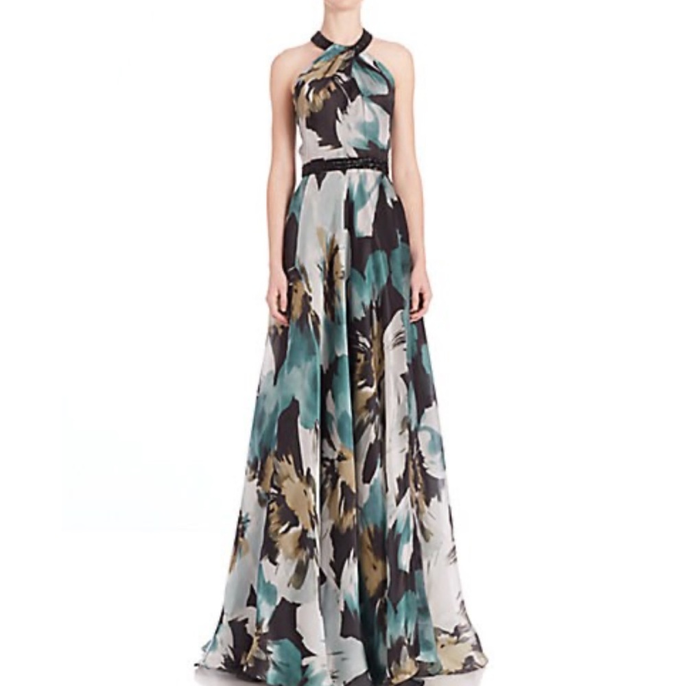 Carmen Marc Valvo
Embellished Floral Silk Gown